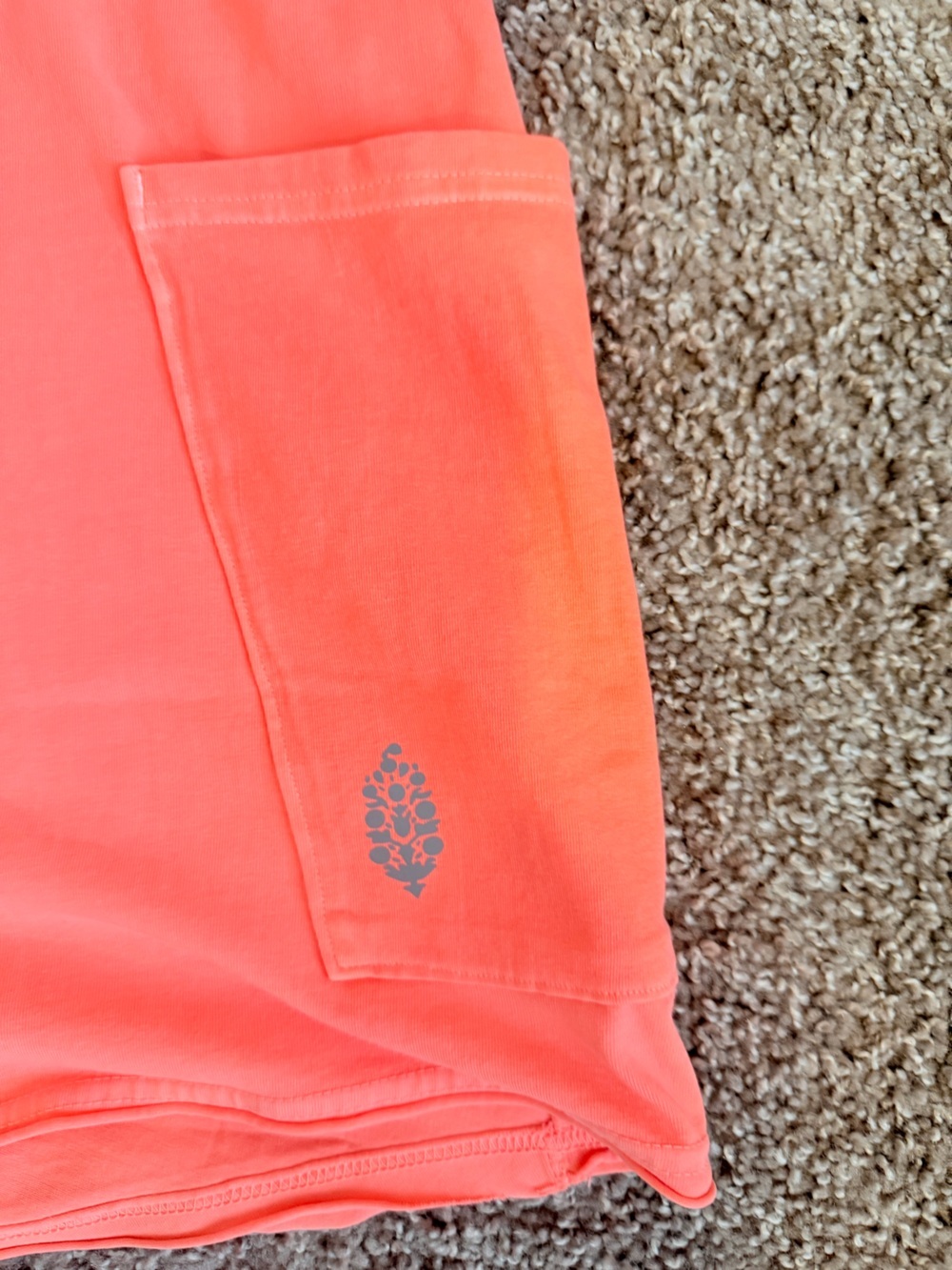 FP MOVEMENT HOT SHOT TEE ROMPER ONESIE OVERSIZED SIZE SMALL NEON ORANGE NWOT - Picture 8 of 12